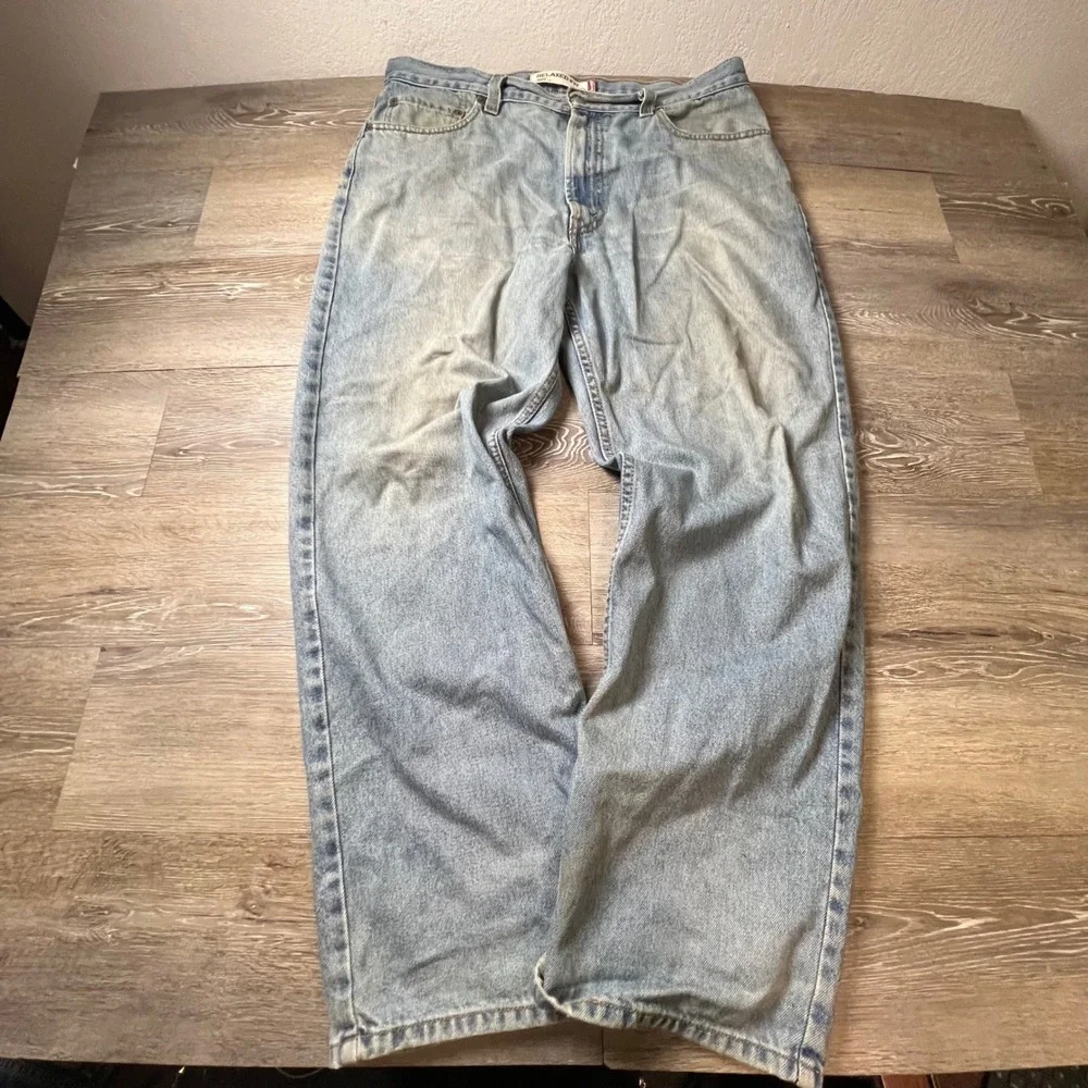 Levis 550 Jeans Mens 36x30 Light Wash Relaxed Fit Denim Vintage 90s Baggy Pant
